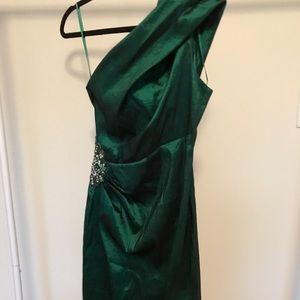 Green Knee Length Cocktail Dress